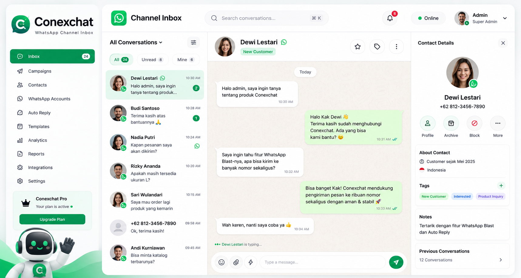 Conexchat Dashboard